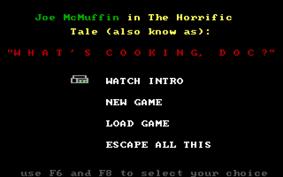 Joe McMuffin in: What's Cooking, Doc?