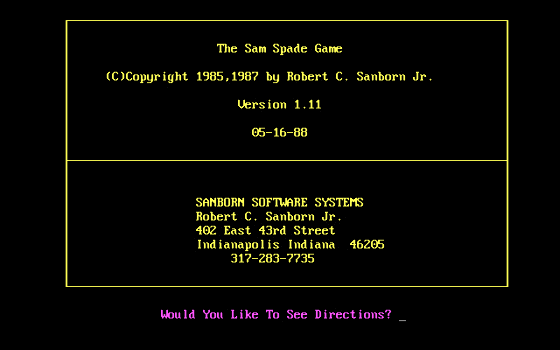 The Sam Spade Game