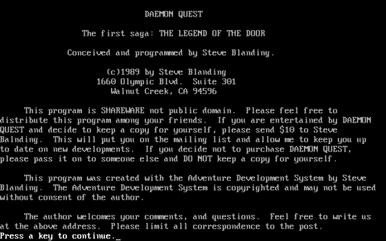Daemon Quest- The First Saga- The Legend of the Door