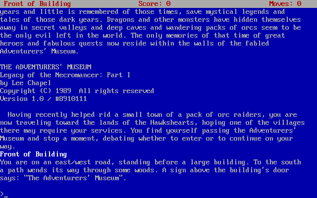 Legacy of the Necromancer - Part I - The Adventurers' Museum