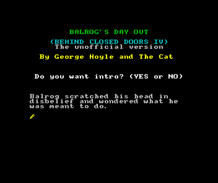 Behind Closed Doors IV - Balrog's Day Out