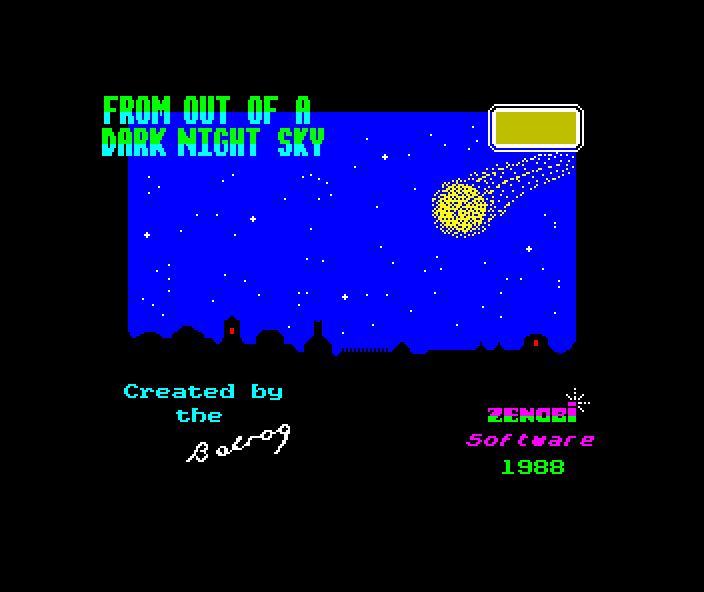 From Out of a Dark Night Sky
