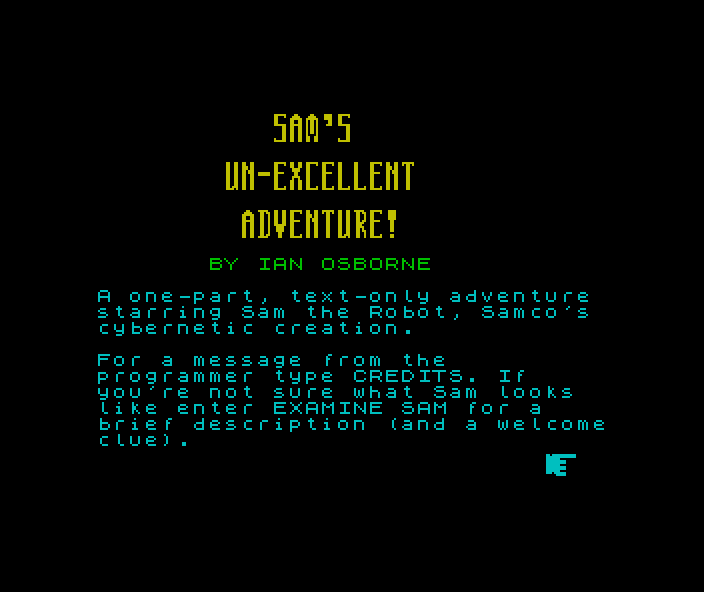 Sam's Un-Excellent Adventure