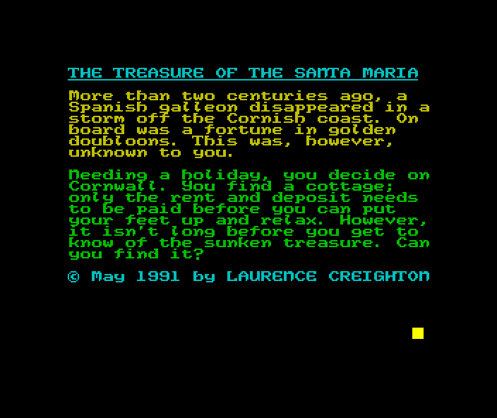 The Treasure of Santa Maria