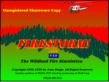 Firestorm - The Forest Fire Simulation Program – screenshot 1