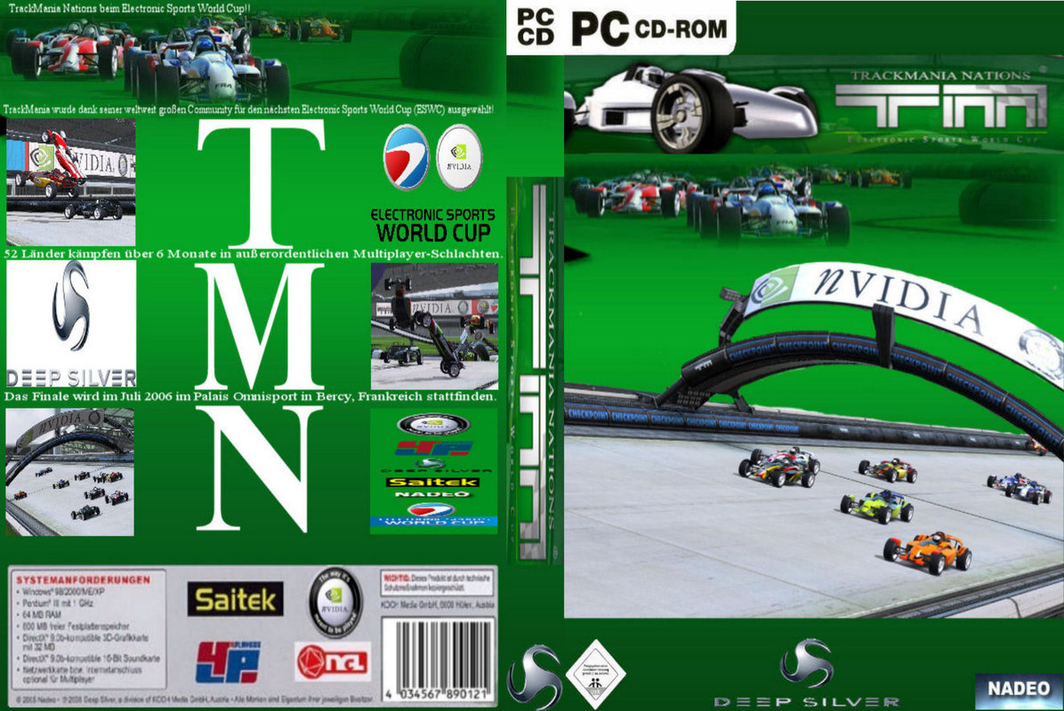 Trackmania Nations - cd obal